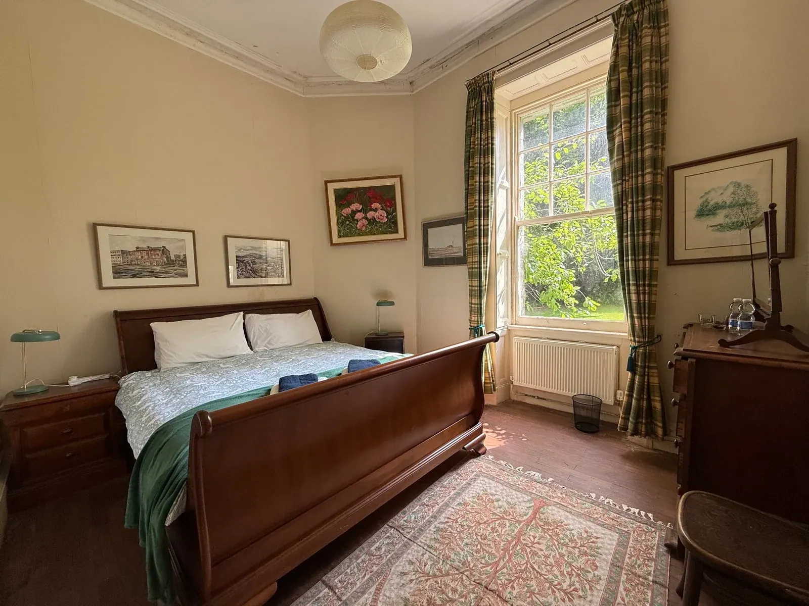 Garden Bedroom with large bed